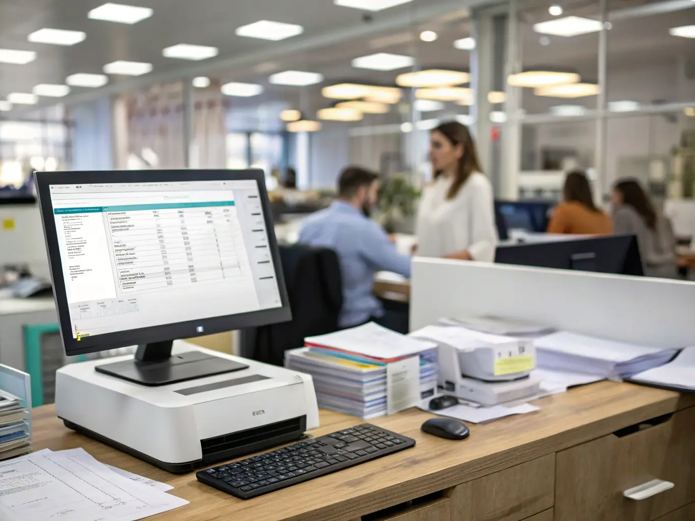 A clean, error-free invoice being processed automatically, highlighting the elimination of manual errors in accounts payable.