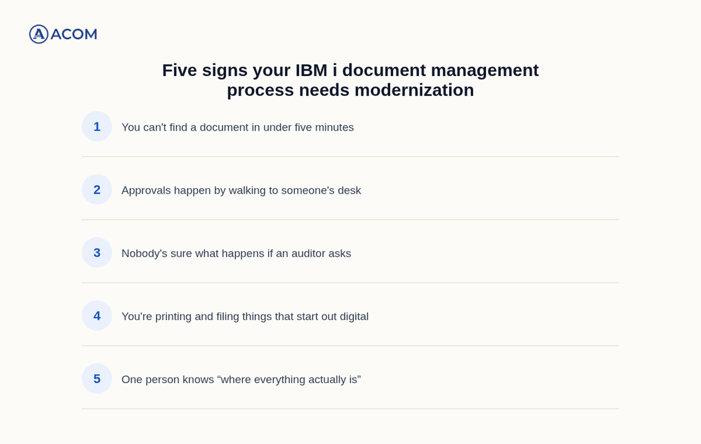 Five signs your IBM i document management process needs modernization